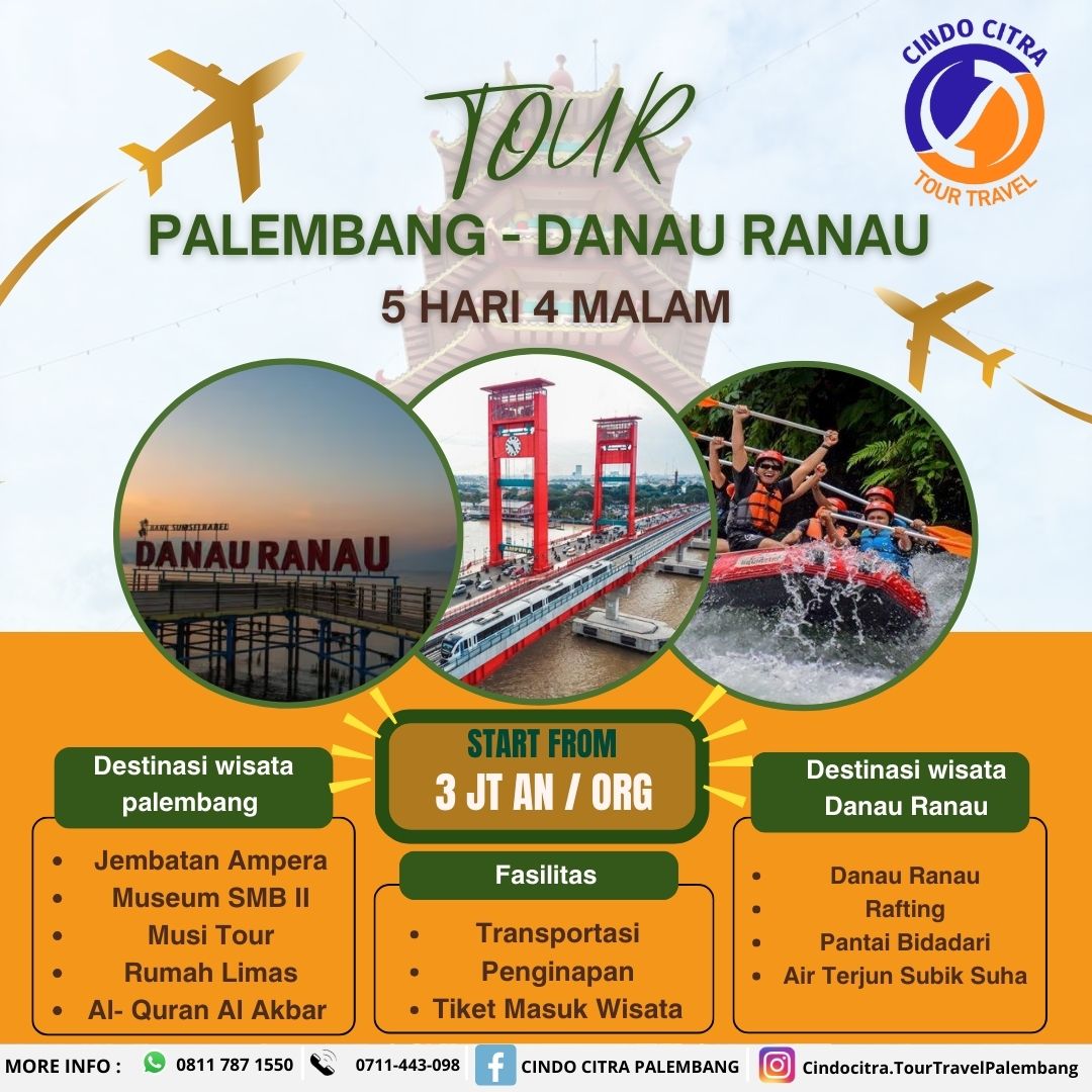 Tour Palembang - Danau Ranau 5 Hari 4 Malam